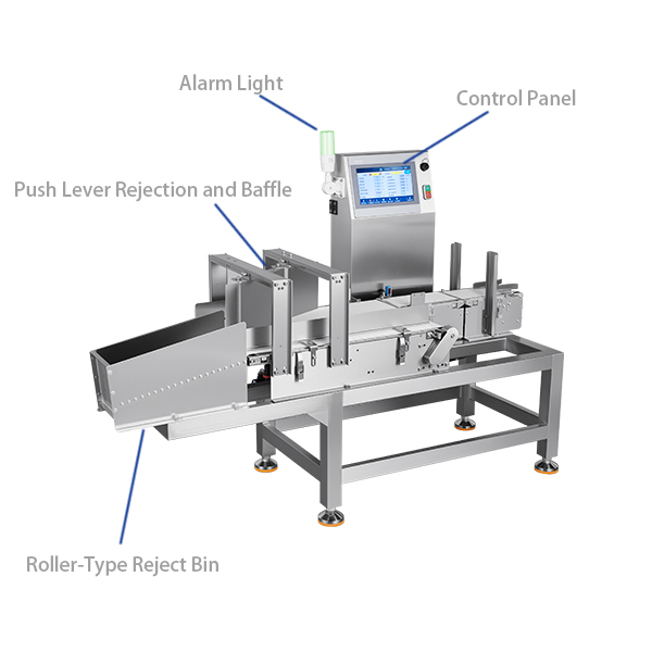Checkweigher for Lidless Bottles and Cans جهاز تدقيق الوزن للزجاجات والعلب بدون غطاء