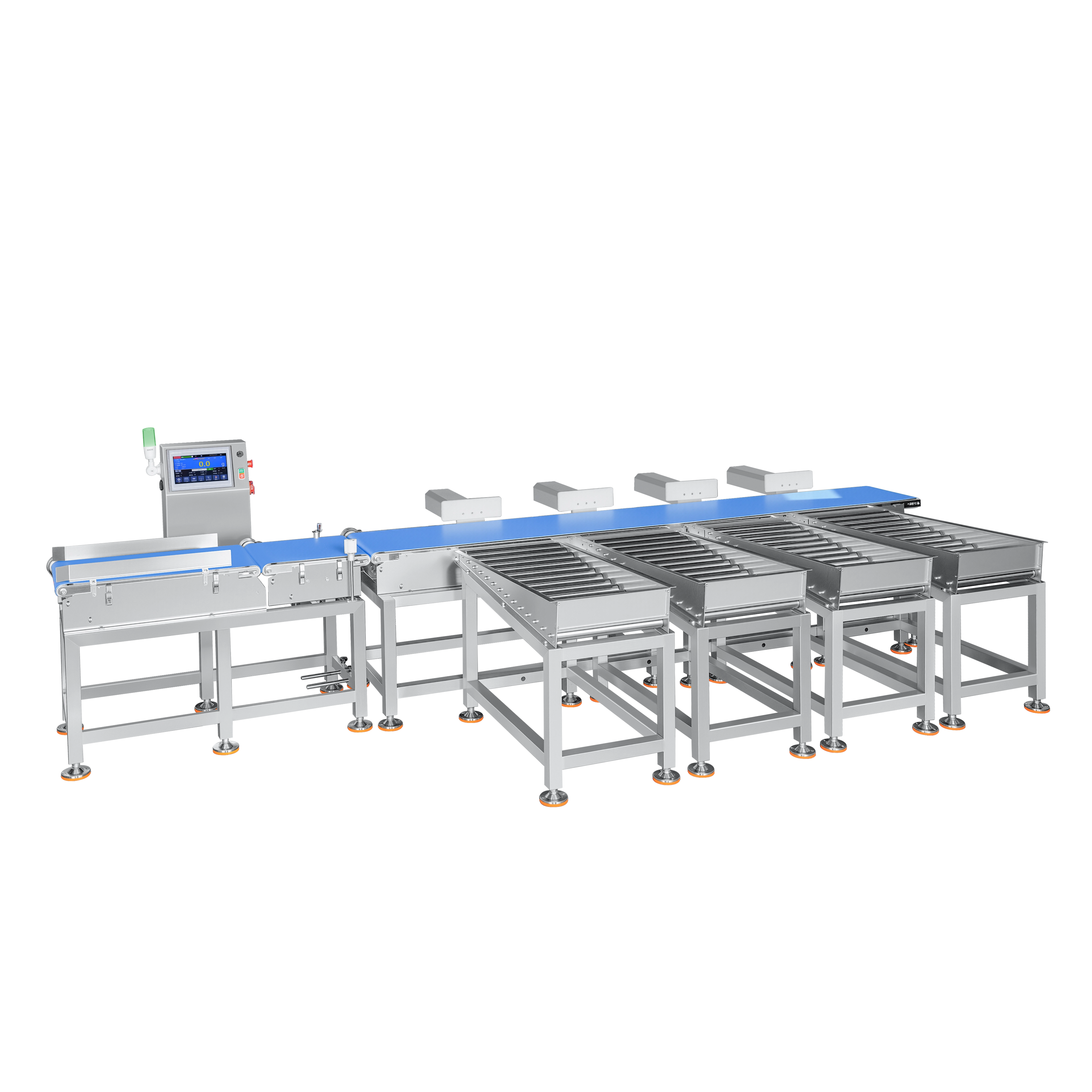 آلة فرز الوزن بأربعة مستويات للبوميلو، البرتقالي