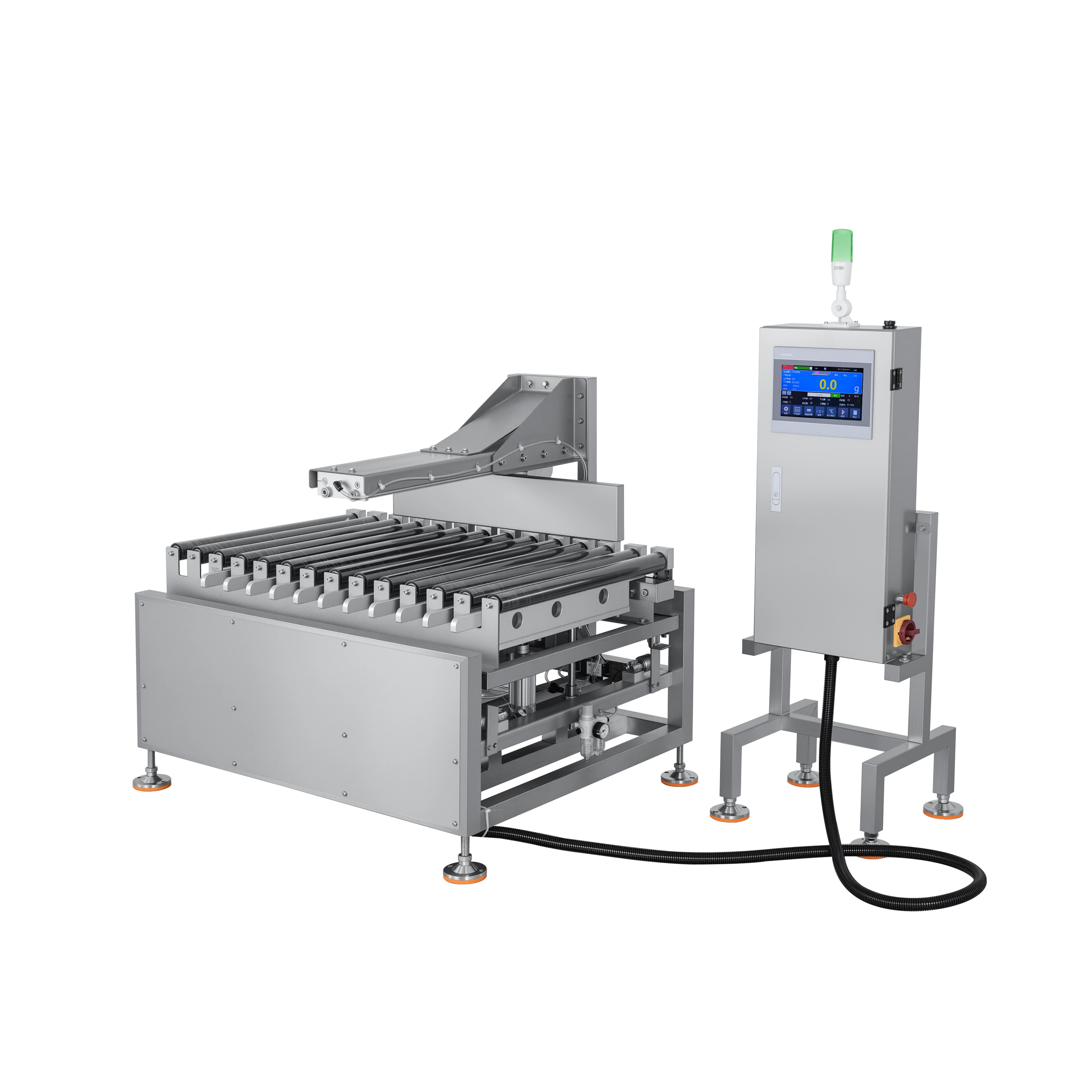 جهاز تدقيق الوزن بأسطوانة أحادية القسم لصناديق ثقيلة بوزن 25 كجم