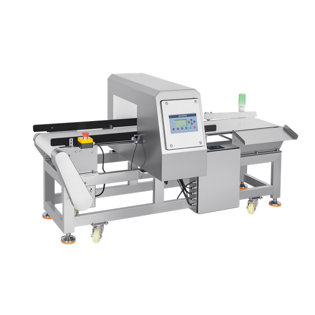 كاشف المعادن مع ذراع الدفع للرفض للتغليف الصغير 